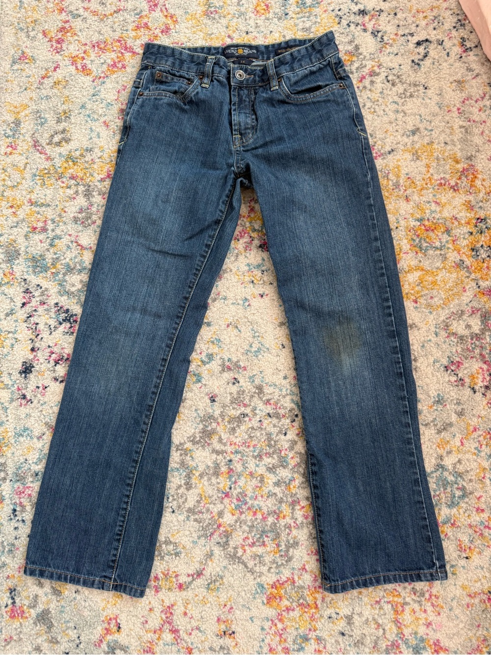 Lucky Brand Boys Dark Blue Straight Jeans Size 14